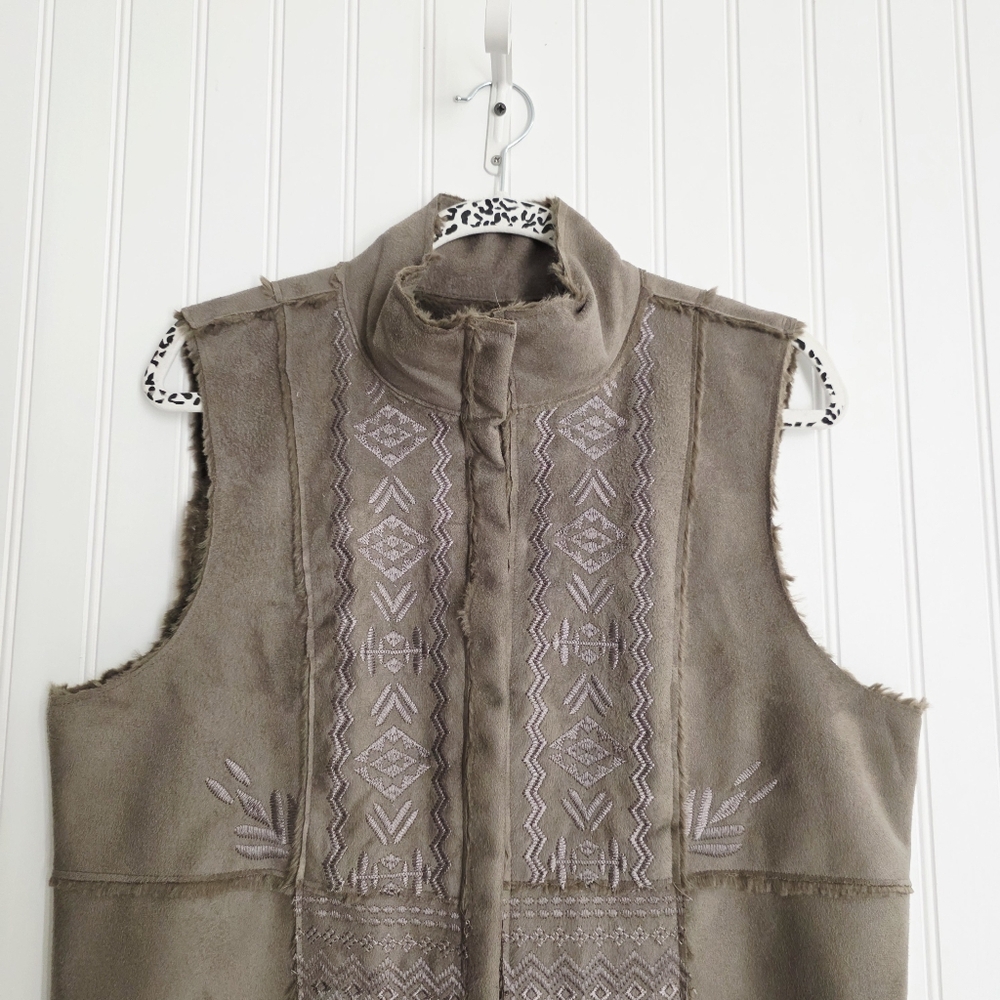 Johnny Was‎ Women"s Embroidered Vest Biya Taraxa Size M - Picture 5 of 11